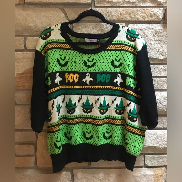 BANNED Apparel Spooky Boo Jumper Sweater Whimsigoth Halloween 4x NWT black - Picture 5 of 15